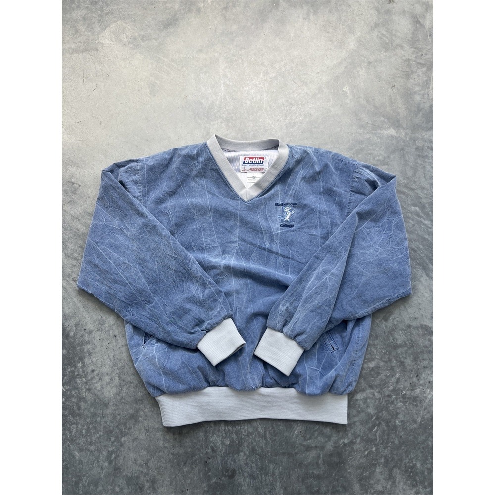 Vintage Pullover Elizbethtown PA College Pullover Jacket size Large Sku170